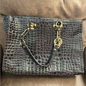 Tory Burch brown crock bag.